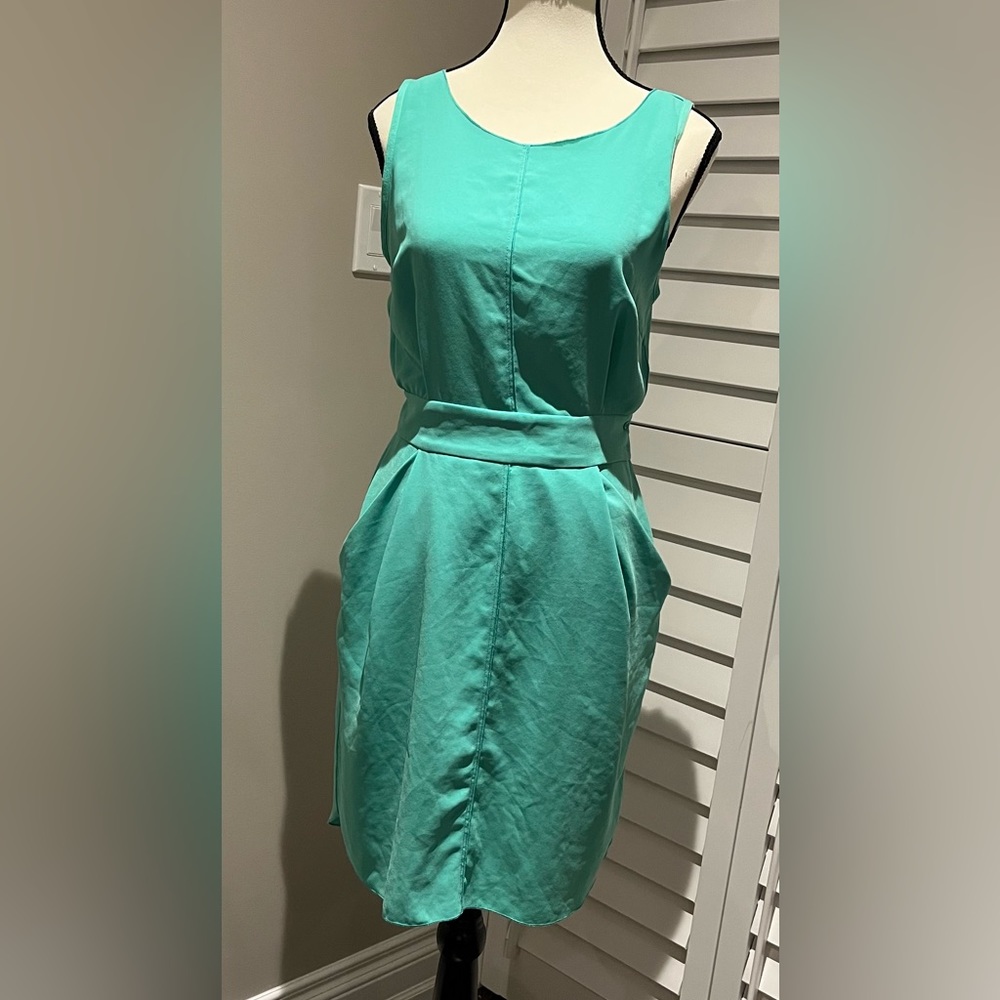ARITZIA WILFRED Green Dress with Pockets Japanese Fabric size 4
